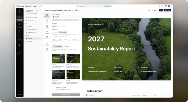 Alle Berichte, die Sie brauchen, in einem Editor in Greener Ahead